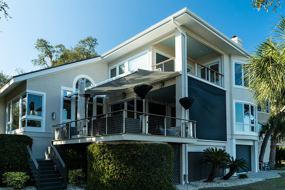 residential retractable awnings hilton head island south carolina