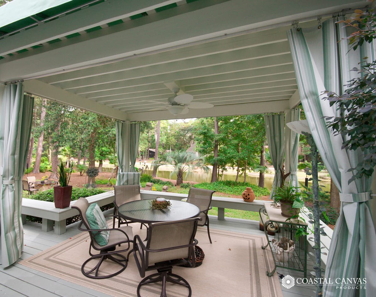 outdoor living spaces porch curtains hilton head