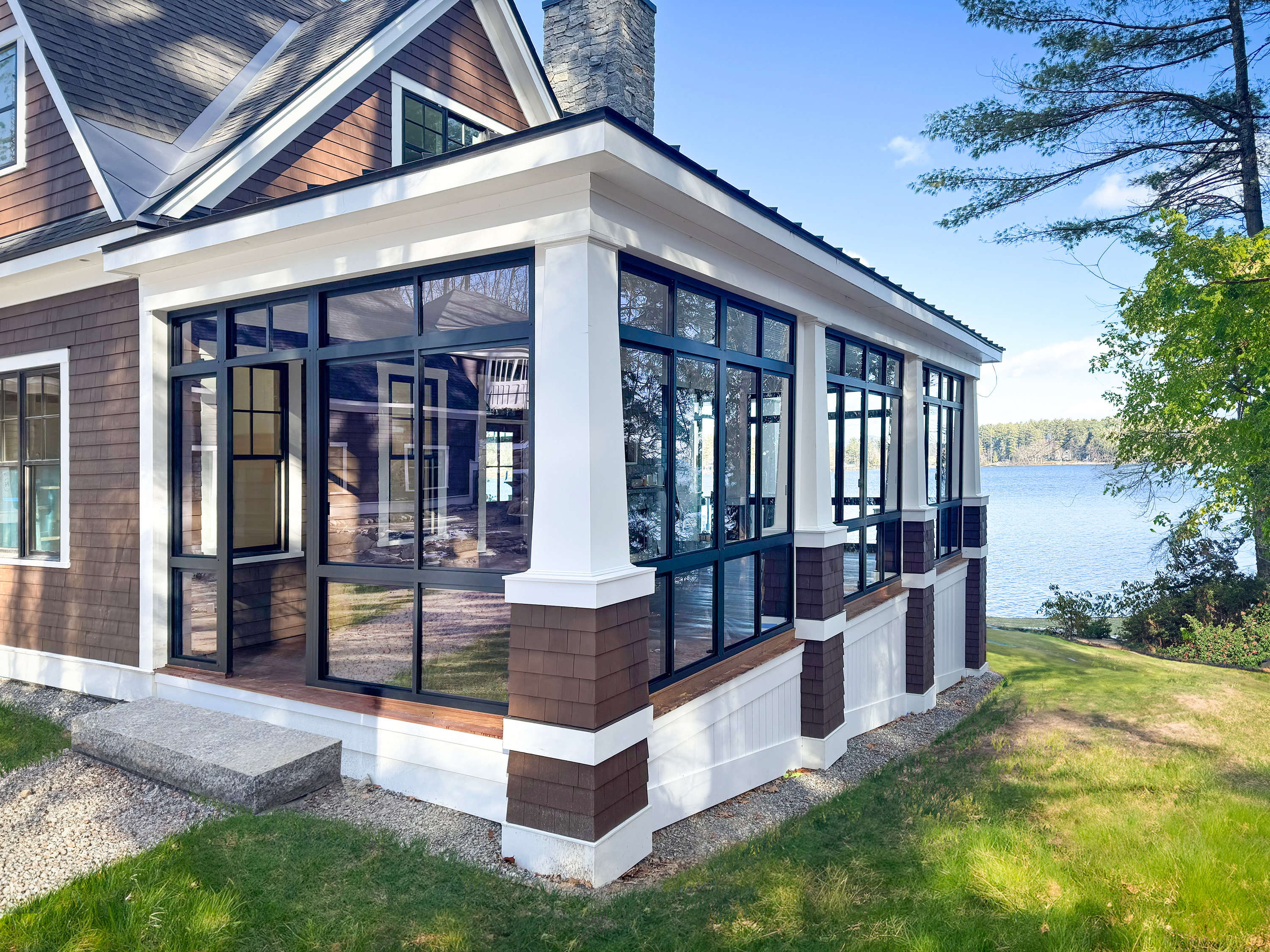 Summerspace glass enclosing a coastal patio